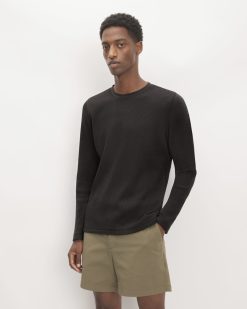The Waffle Long-Sleeve Crew | Black
