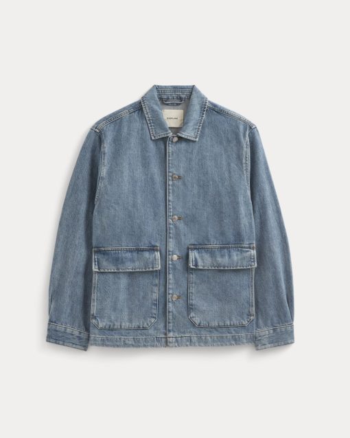Alternative view of Denim Shacket | Vintage Mid Indigo