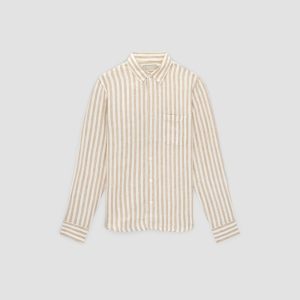 Alternative view of The Classic Shirt in Linen | Bone / Caramel