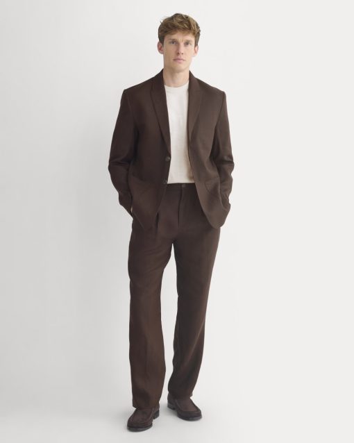 Alternative view of Soyeux Linen Blazer | Dark Brown