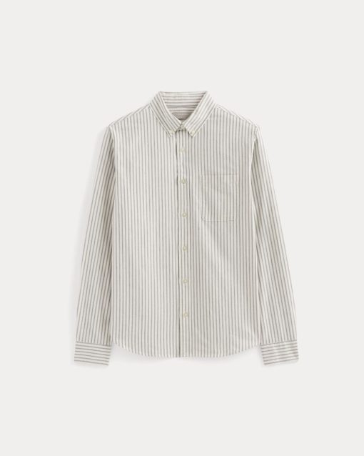 Alternative view of The Classic Oxford Shirt | Bone/Navy | Standard