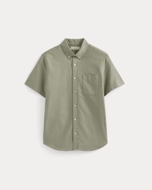 Alternative view of The Organic Short Sleeve Oxford Shirt | Sage Green