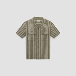 Alternative view of The Resort Shirt in Linen | Seagrass / Kalamata