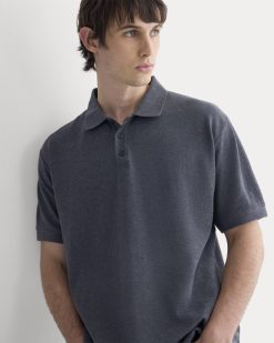 Classic Piqué Polo | Heathered Graphite