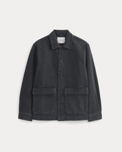 Alternative view of Denim Shacket | Washed Black