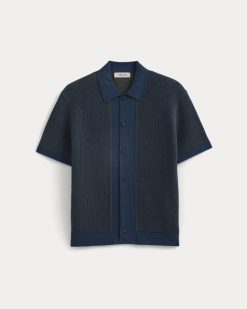 Alternative view of Button-Down Resort Polo | Midnight Navy/Kalamata