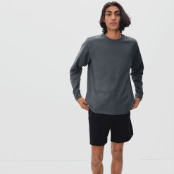 Alternative view of The Premium-Weight Long-Sleeve Crew | Uniform | Slate