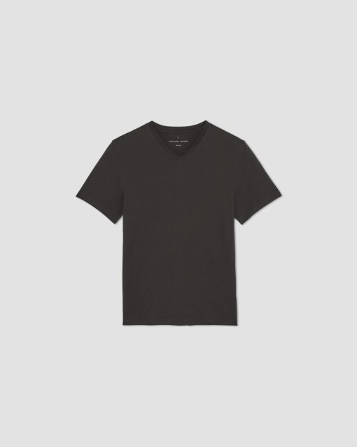 Alternative view of The Organic Cotton V-Neck Tee | Black